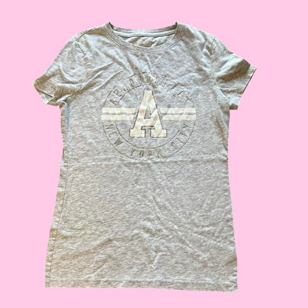 Aeropostale 2017 preppy grey baby tee size medium